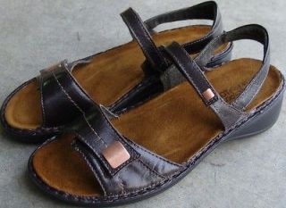 naot womens papaya sandals espresso size 8 39