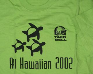 taco bell all hawaiian 2002 turtle honu t shirt l