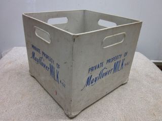 Vintage Mayflower Plastic Milk/Dairy Crate 1962 12.75square x10.75