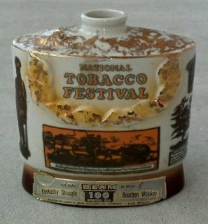 Vintage Jim Beam 1973 National Tobacco Festival Richmond VA Decanter 