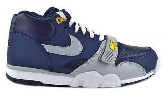 Nike Air Trainer 1 Mid Premium Mens Shoes Midnight Navy/Grey/Yell​ow 