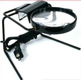   HOBBY LIGHT UP TABLE TOP LIGHTED ILLUMINATED MAGNIFIER GLASS MAGNIFYER