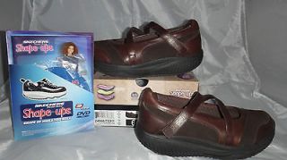 Skechers Shape ups XW Hyperactive Mary Jane Shoes Brown Toffee US 6 36