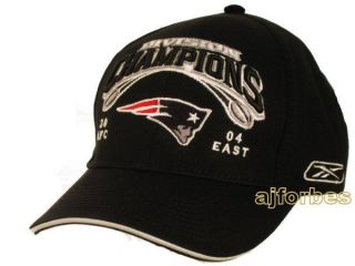 patriots 2004 afc east champions locker room hat cap time