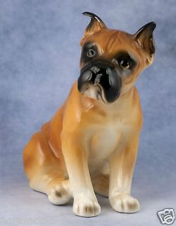 Vintage Ceramic 4 Inch Boxer Puppy Dog Figurine Gloss Finish A720