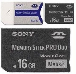 NEW 16GB 16G MS Memory Stick Pro Duo Card for Sony PSP Camera One Year 