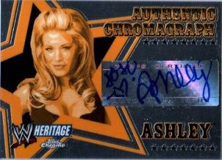WWE Ashley 2006 Topps Heritage Chrome Chromagraph Authentic Autograph 