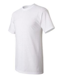 24 NEW MENS Wholesale Plain Gildan 100% Cotton White Adult T Shirts S 