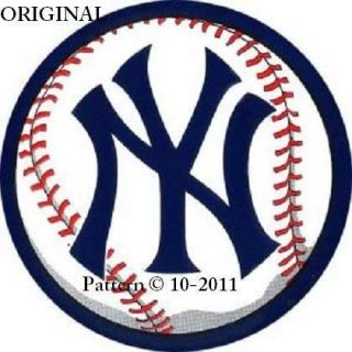 new york yankees ball cross stitch pattern baseball tbb time