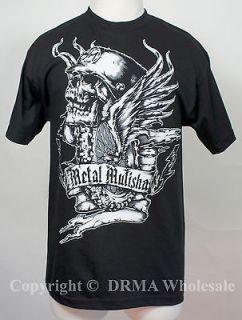 Authentic METAL MULISHA Flywheel Skull T Shirt S M L XL XXL NEW