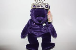 Princess Di Bear   Ty 1st edition   RARE   comes with her TIARA