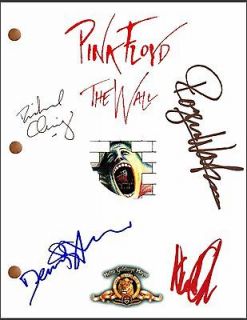   The Wall Signed Movie Script by 4 Roger Waters Nick Mason Syd Barrett