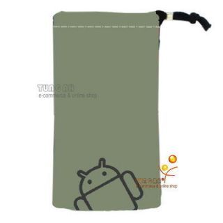 Gray Android Velvet Pouch Bag Case For Sony Xperia Arc S neo ZTE V880E 