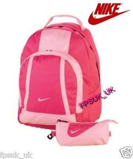 Nike Ladies Girls Pink Rucksack Backpack Kit Sport Travel Weekend 