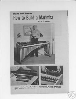 you can build your own marimba xylophone from plans time