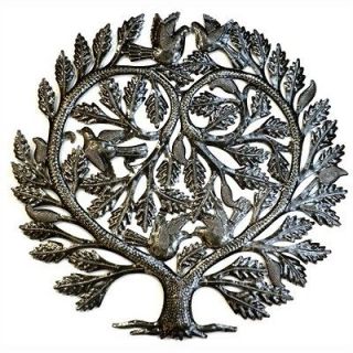 Metal Wall Hanging, Lovers Heart Tree of Life Design, Handcrafted in 