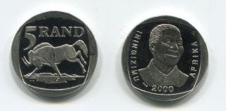 south africa nelson mandela r5 pl proof like coin rare
