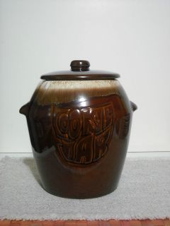 mccoy pottery brown drip glaze cookie jar 7024 exc time