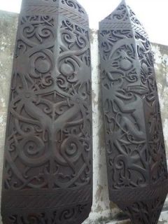 DAYAK ANCESTRAL SHIELD War Armor Sculpture WALL DISPLAY PROTECTION 