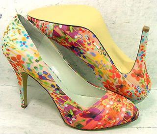 NEW Nine West Womens Quirky Multi Color Fashion Heels Pumps Shoes size 