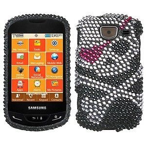 SKULL Bling Phone Snap On Cover Case for Samsung BRIGHTSIDE U380