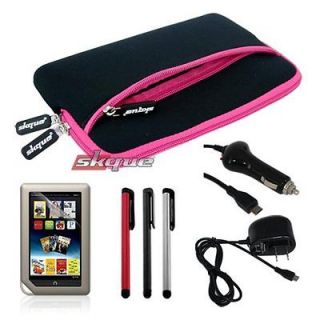   Case Pouch Bag+Car+Wall Home Charger Accessory for Nook Tablet/Color