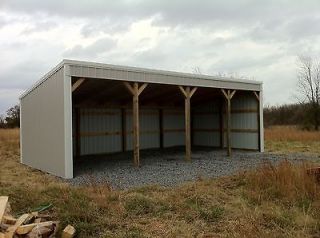 POLE BARN 12X40 LOAFING SHED MATERIAL LIST BUILDING PLANS HOW TO