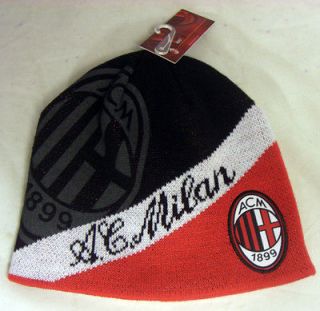 Official A C Milan Italy Soccer WARM Beanie Skull Cap Embroidered Team 