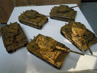 Flames of War FIVE plastic Germ Tigers 15mm 1100 year end low price