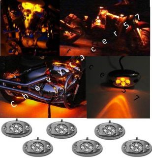   LED CHROME MODULES MOTORCYCLE CHOPPER FRAME NEON GLOW LIGHTS PODS