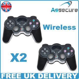 2x Wireless RF Game Controller Gamepad For Playstation 2 PS2 PS1 Dual 