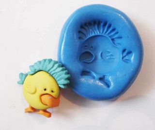   chick Silicone Push Mold Polymer clay Resin Miniature plaster wax