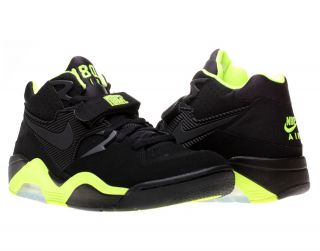 Nike Air Force 180 Black/Black Volt Mens Basketball Shoes 310095 012