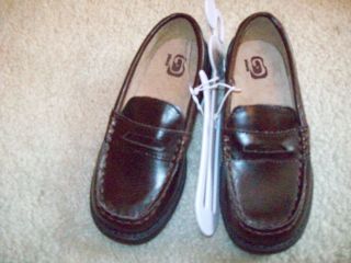 boys penny loafer dress shoes brown size 10