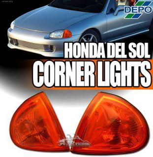 Depo JDM Amber Lens Corner Lights Turn Signal Lamps 93 97 Honda Civic 