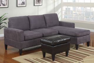 Corner Sectional Sofa Couch Sectionals in Microfiber & Leather With 