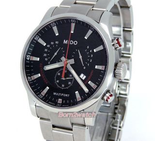 MIDO MULTIFORT RETROGRADE CHRONOGRAPH SOLID STEEL SAPPHIRE M005.417 