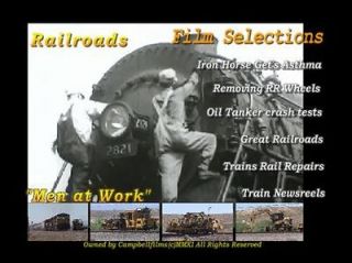 Railroad Train films Iron Horse gets Asthma Men at Work on RR RARE 
