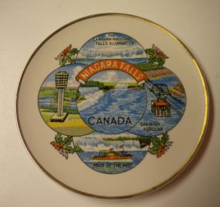 vintage niagara falls canada souvenir plate 6 3 4 inch