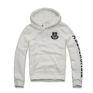   New Mens Abercrombie & Fitch By Hollister Hoodie Meacham Lake White