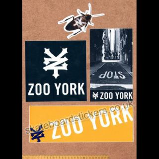 Zoo York Skateboard Stickers Pack   New skate board stickerbomb 