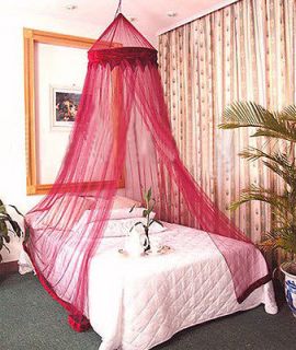 DREAMMA Burgandy Bed Canapy Net Insect Fly Netting Mesh Bee Bedroom 
