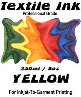 yellow fastink 250ml tjet direct to garment printer ink are