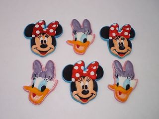 EDIBLE MINNIE MOUSE AND DAISY DUCK STYLE CUPCAKE/CAKE TOPPERS