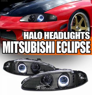 95 96 Mitsubishi Eclipse 95 98 Eagle Talon JDM Black Halo Projector 