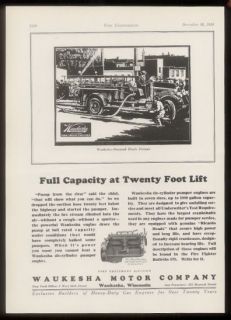 1928 peter pirsch fire engine truck waukesha motor ad time