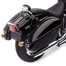 HARLEY VIVID BLACK SOFTAIL SADDLEBAG KIT WITH MOUNTS & HARDWARE