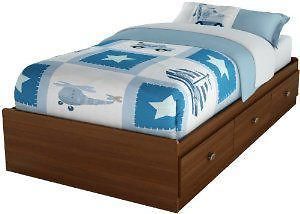South Shore 3356212 Willow Sumptuous Cherry Twin Mates Bed