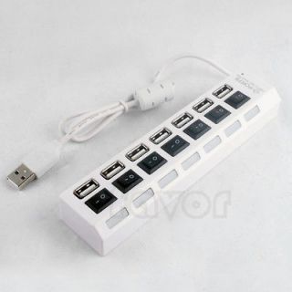 Newly listed White Rectangle Multi USB Ports External HUB For /4 PC 