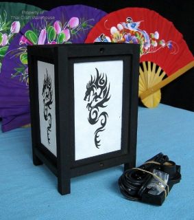 thai mulberry paper lamp carved dragon tattoo art white from